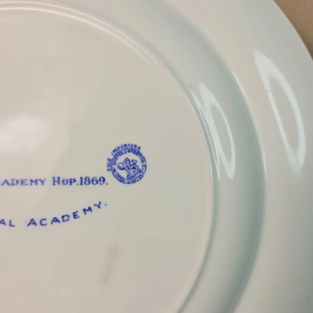 Wedgwood‎ US Naval Academy Hop 1869 Plate Blue White Transferware 10
